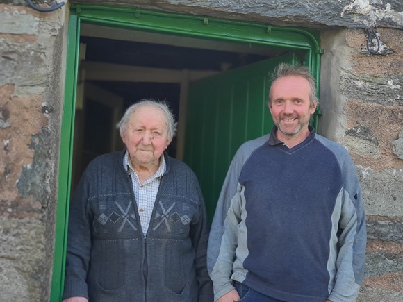 Farming father and son team share memories and concerns: Robert and Gwynfor Davies