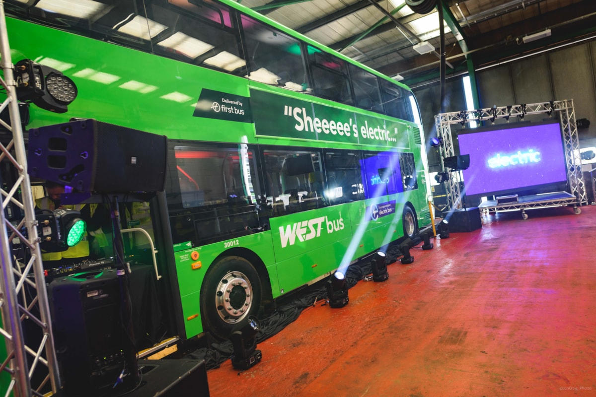 One of the new electric buses in Weston-super-Mare @JonCraig Photos