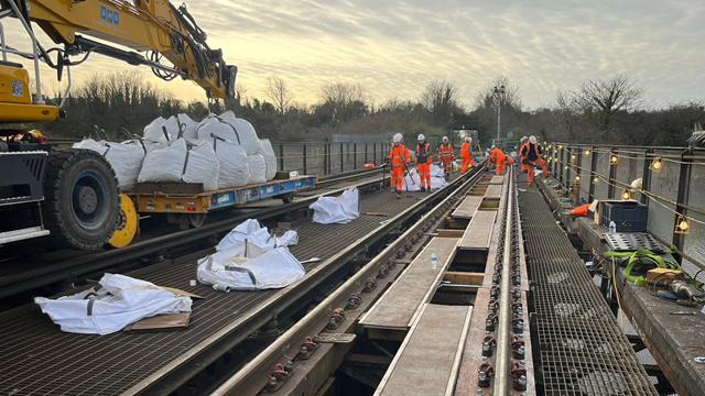 Landslip stabilisation, signalling upgrades and level crossing upgrades successfully completed across Wessex route over the festive period: Portsmouth Direct Upgrade December 2023 Christmas works
