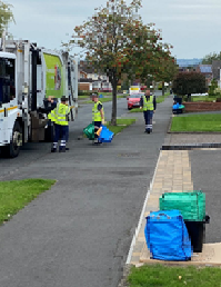 Bin collection crew working