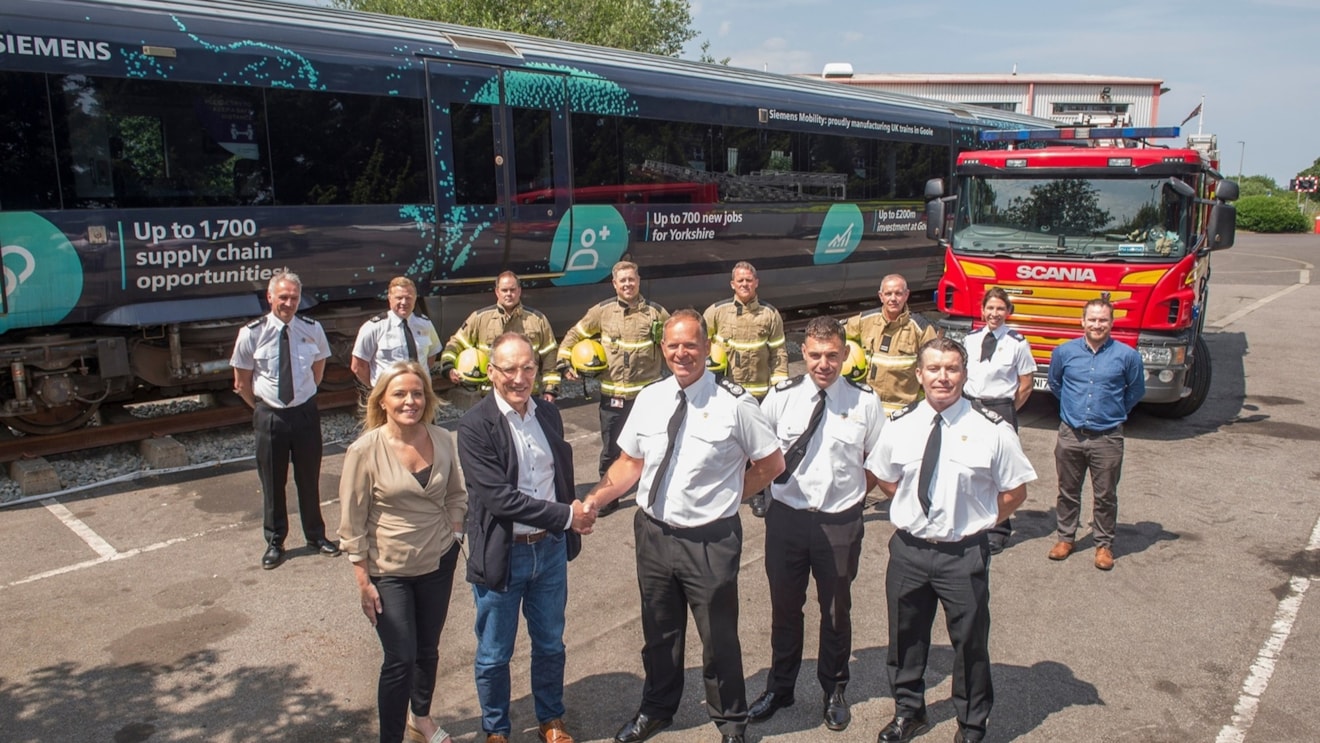 Siemens donates former train carriage to enhance emergency service training: Siemens Mobility carriage 1