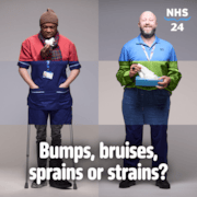 1-1 NHS 24 PBP social image - strains and sprains: 1-1 NHS 24 PBP social image - strains and sprains