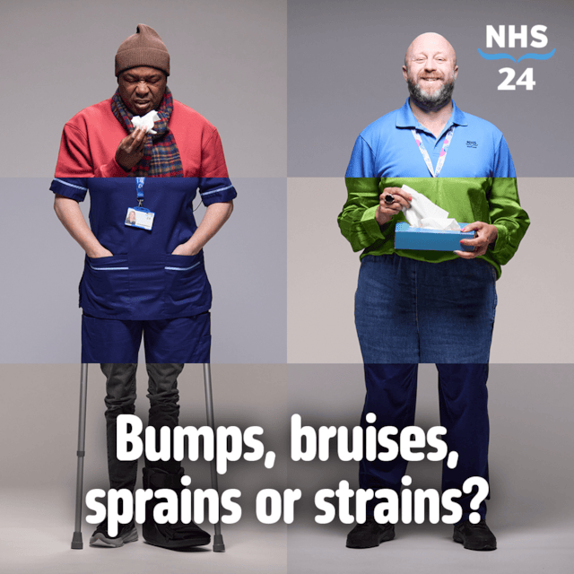 1-1 NHS 24 PBP social image - strains and sprains