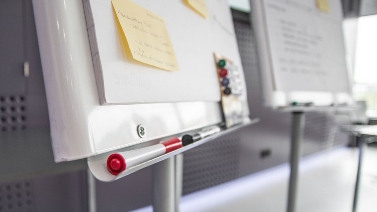 whiteboards, markers and stickers