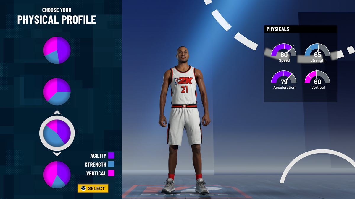 NBA 2K21 - CG Demo MyPLAYER Builder Physical Profile