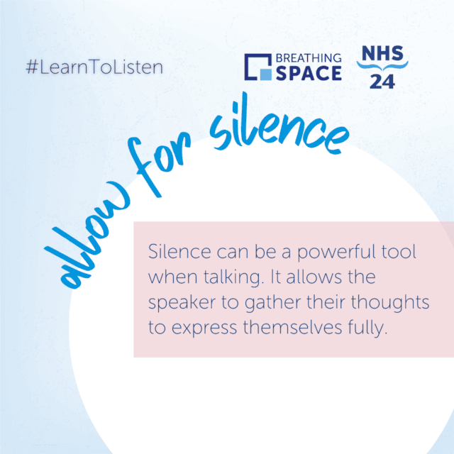 Breathing Space - Learn to listen social image carousel - 8 silence