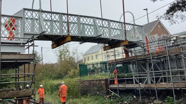 Historic footbridge in Blaendulais reopens after major repairs by Network Rail: New deck lowered in-2