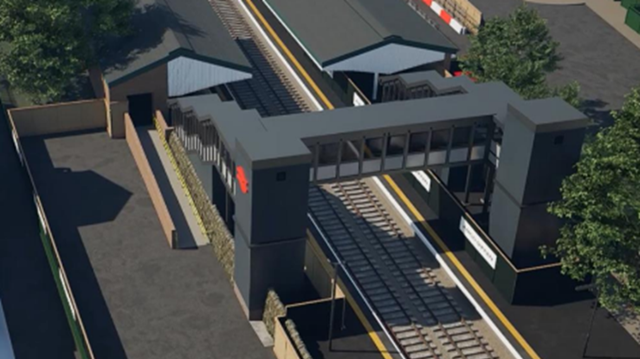 Artist's impression of Llanelli station footbridge: Artist's impression of Llanelli station footbridge