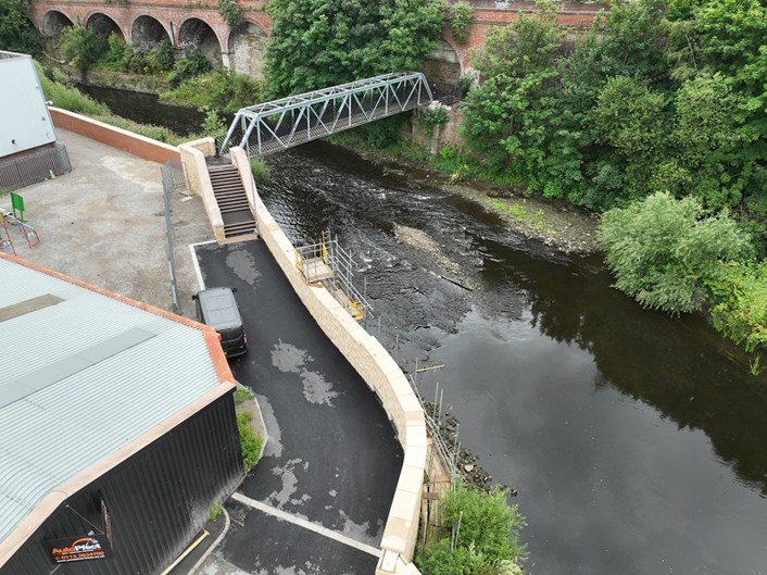 Milford Place Bridge: Milford Place Footbridge was raised as part of the Leeds FAS2. This bridge has been reopened to the public.