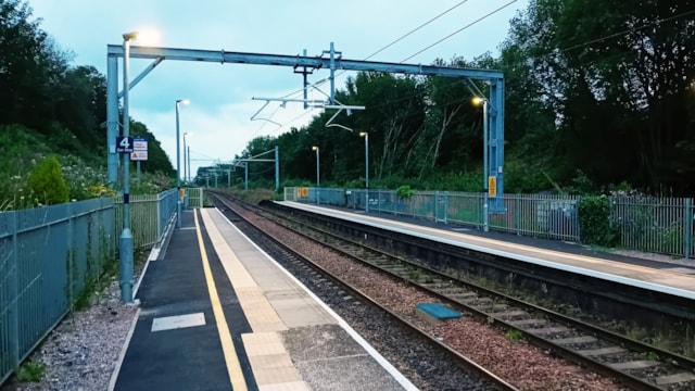 Finished platform at Hindley station Sunday 27 July 2025: Finished platform at Hindley station Sunday 27 July 2025