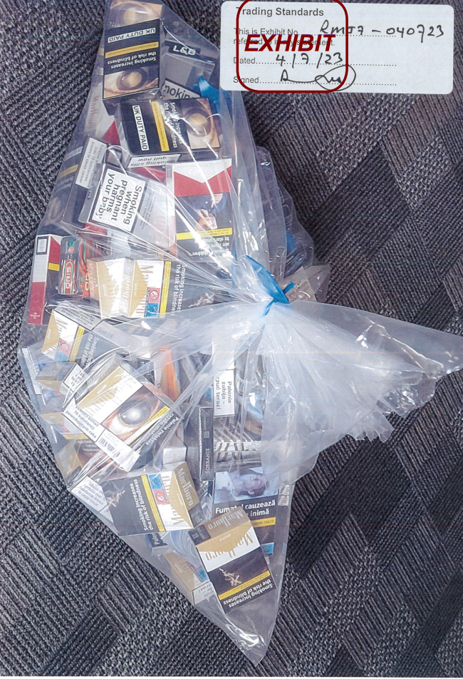 Seized counterfeit tobacco