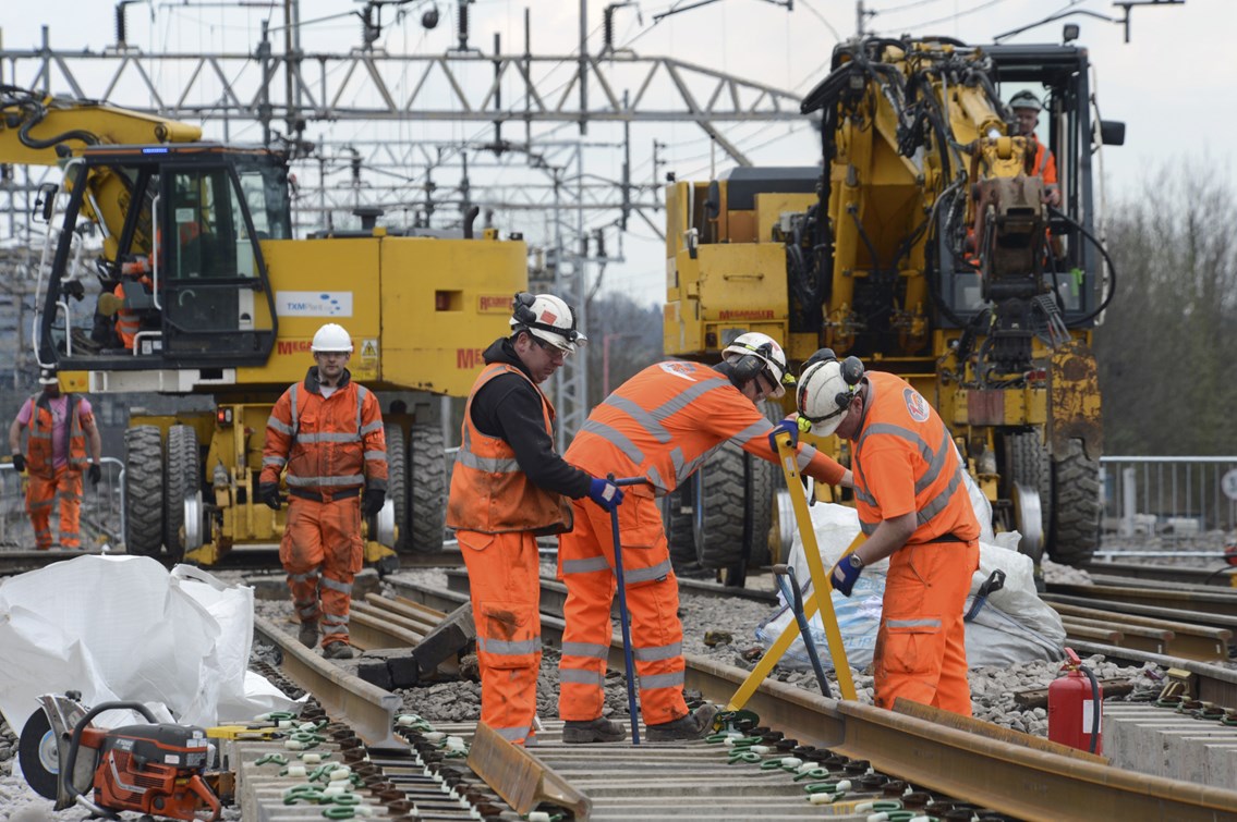 Work taking on the West Coast main line