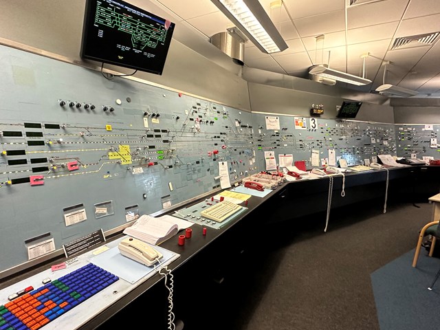 Significant investment in southern end of Midland Main Line this Christmas: wide shot West Hampstead signalling floor Sept 23