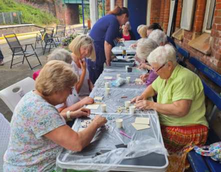 An image of the arts and crafts event at Glazebrook Station