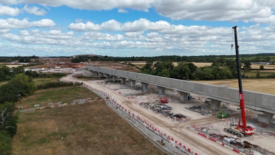 HS2 completes trio of Solihull viaducts: Solihull viaducts August 2026 20539