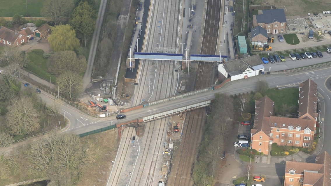 Changes to train services as essential bridge replacement takes place in North Yorkshire: Common Lane Bridge, Church Fenton