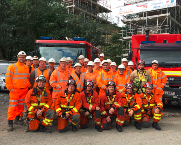 Network Rail and Mid and West Wales Fire and Rescue service team up to test emergency rescue plans from 100ft high South Wales viaduct: Network Rail and Mid and West Wales Fire and Rescue service team up to test emergency rescue plans