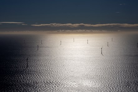 Aerial view of Seagreen offshore wind farm