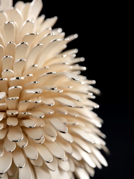 Detail, New Pinecone Silver Organism, Junko Mori, 2007, ©Junko Mori. Image © National Museums Scotland