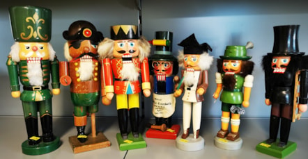 Some of the donated nutcrackers on sale at the reuse shops