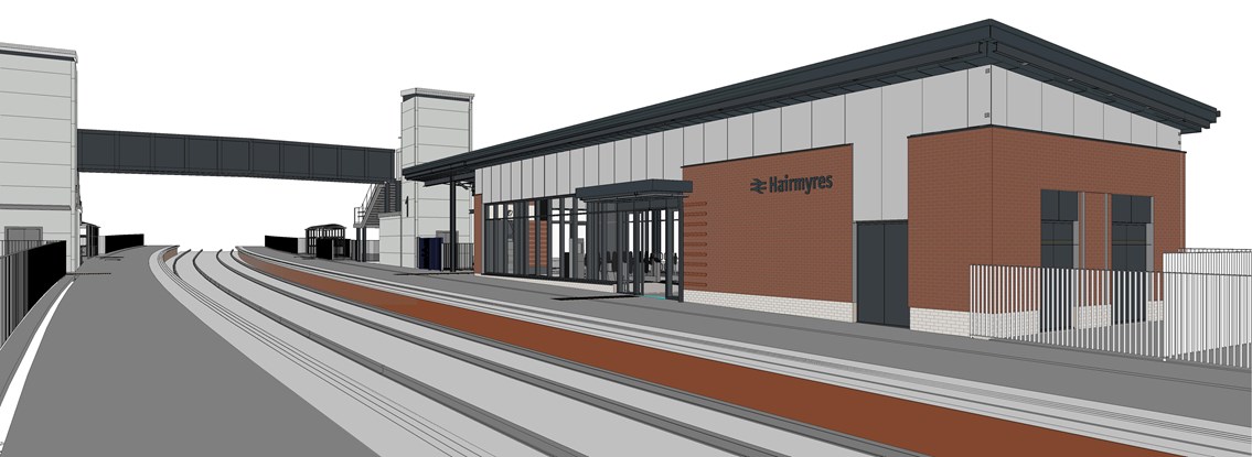 EK community invited to railway event on station plans: Hairmyres station - Artist impression