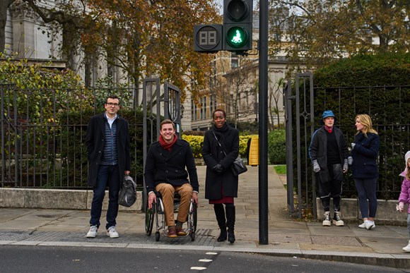 TfL Image - Pete Reed OBE crossing the road 7