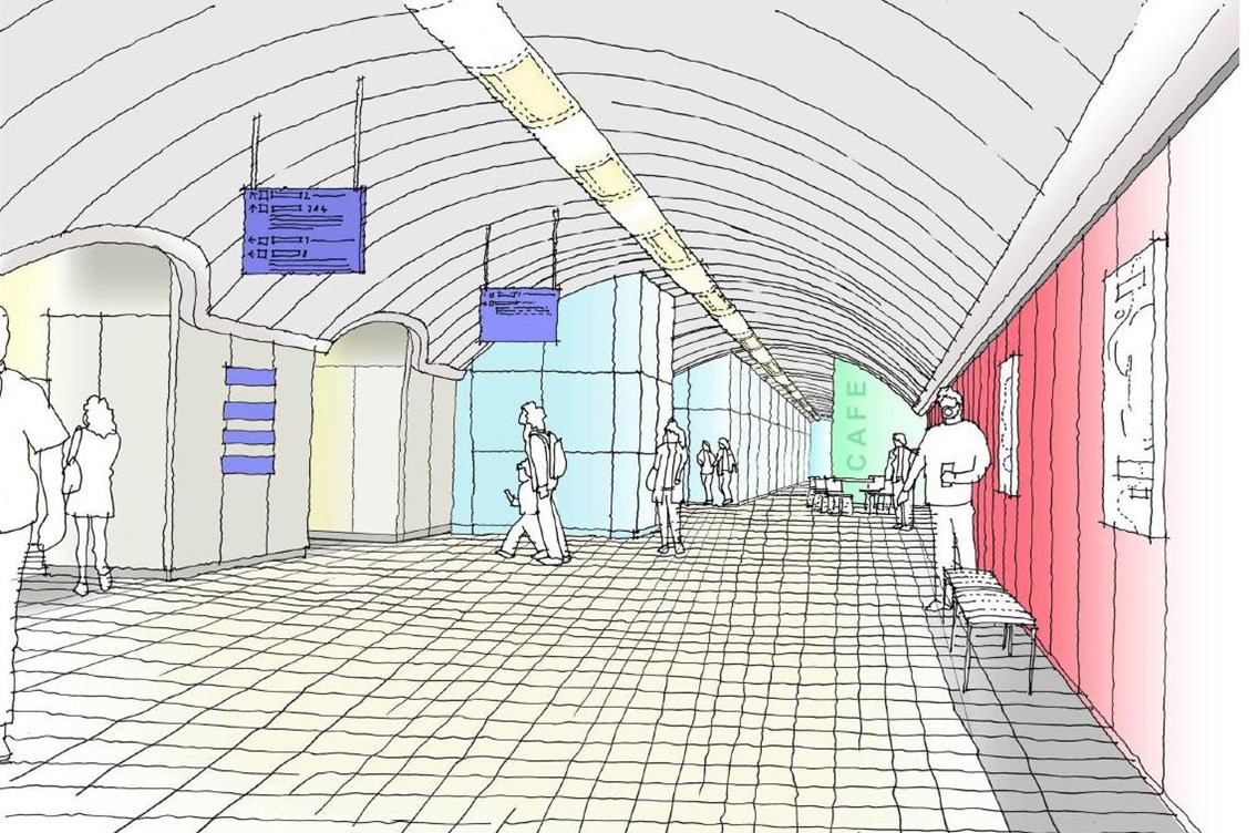 Artist's impression of improvements at Vauxhall station