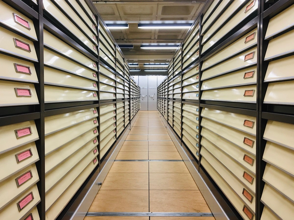 The map stacks at the Library’s Causewayside building, Edinburgh.