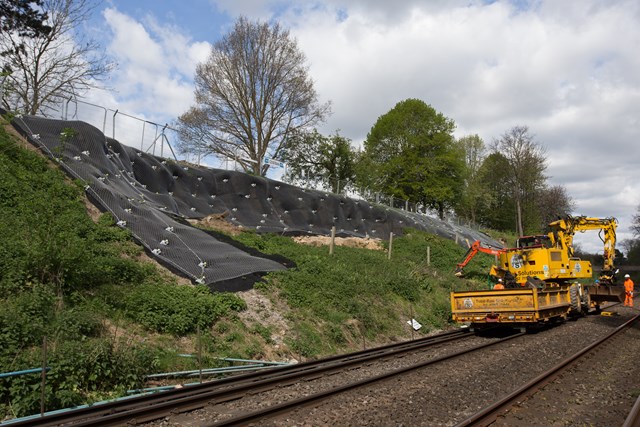 Maidstone: Maidstone cutting work, behind the Girls Grammar School