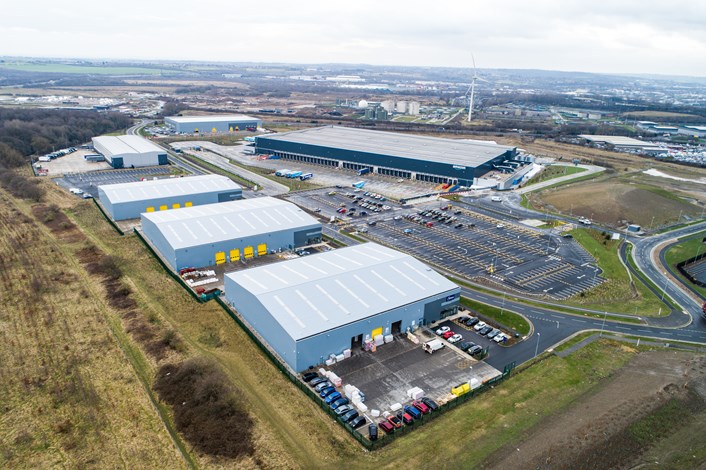 Logic Leeds: Part of the Logic Leeds site at the Leeds City Region Enterprise Zone. The four units sold by the council are those in the photo with visible yellow doors.