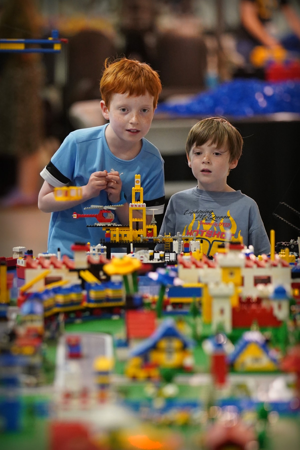 Families enjoy Awesome Bricks at the National Museum of Flight. Photo (c) Stewart Attwood (7)