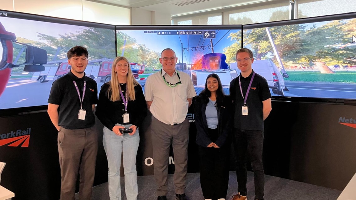 Heritage meets future as immersive tech drives training at Gresley Institute: Trainer Malcolm (centre) with graduates at the Gresley Institute