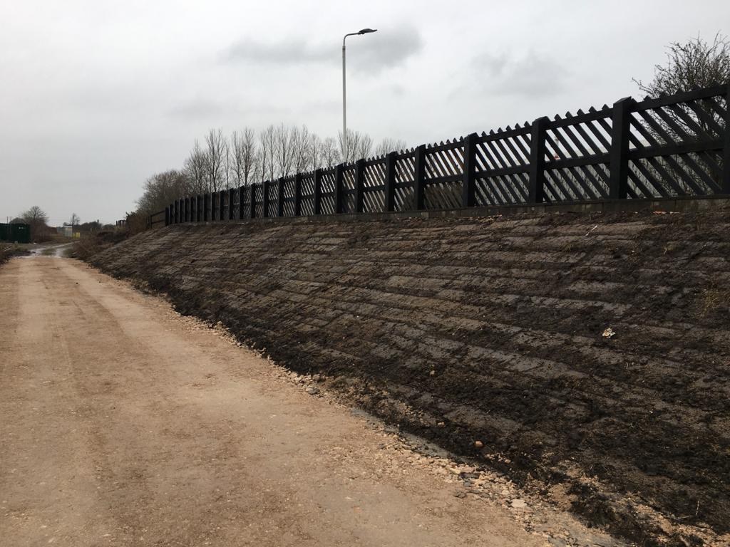 Network Rail completes work to strengthen Sherburn in Elmet embankment: Network Rail completes work to strengthen Sherburn in Elmet embankment