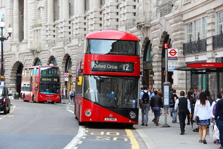 Bus heading to Oxford Circus