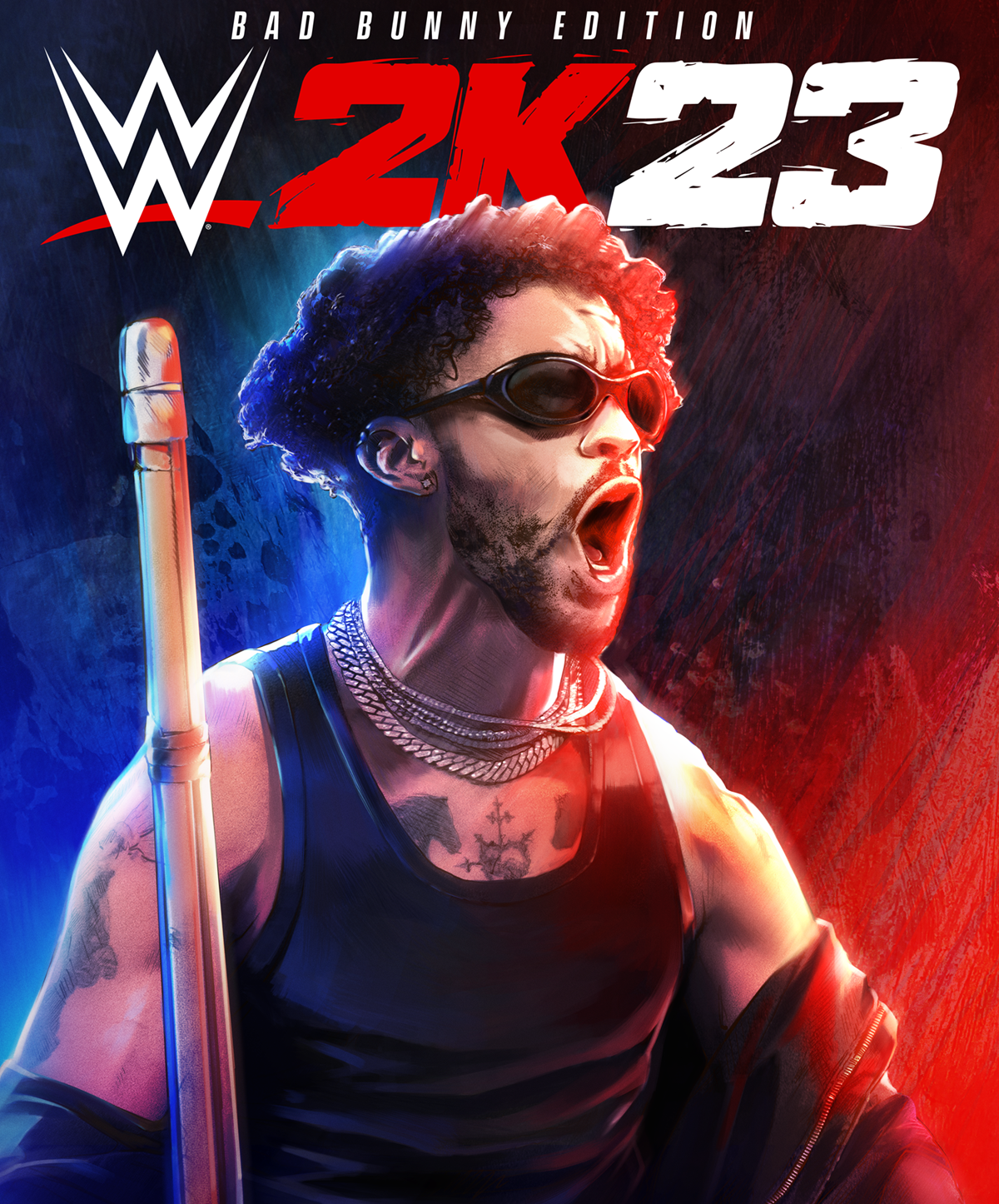 WWE 2K23 Bad Bunny Edition Key Art