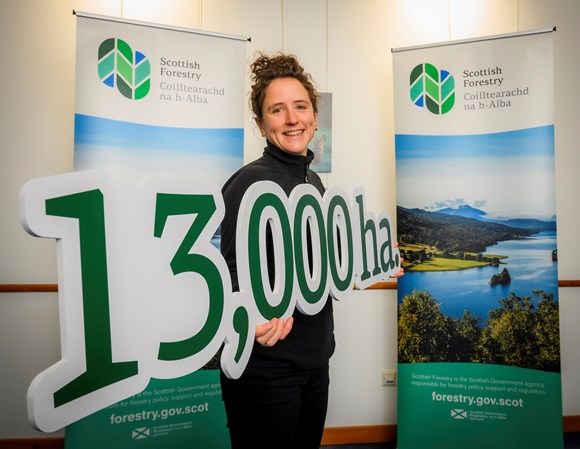 Woodland scheme approvals highest this century: Rural Affairs Secretary Mairi Gougeon, celebrates 13,000 ha record approvals