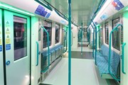 TfL Image - New DLR train with walk-through carriages: TfL Image - New DLR train with walk-through carriages
