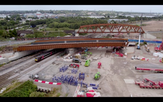 New Aston Church Road bridge in position