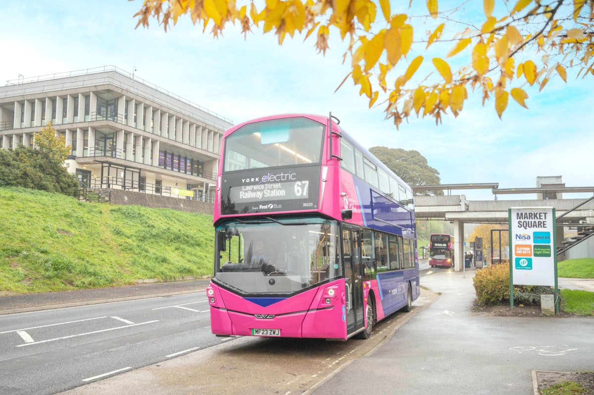 Service 67 outside university library