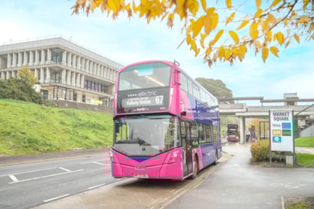 Service 67 outside university library