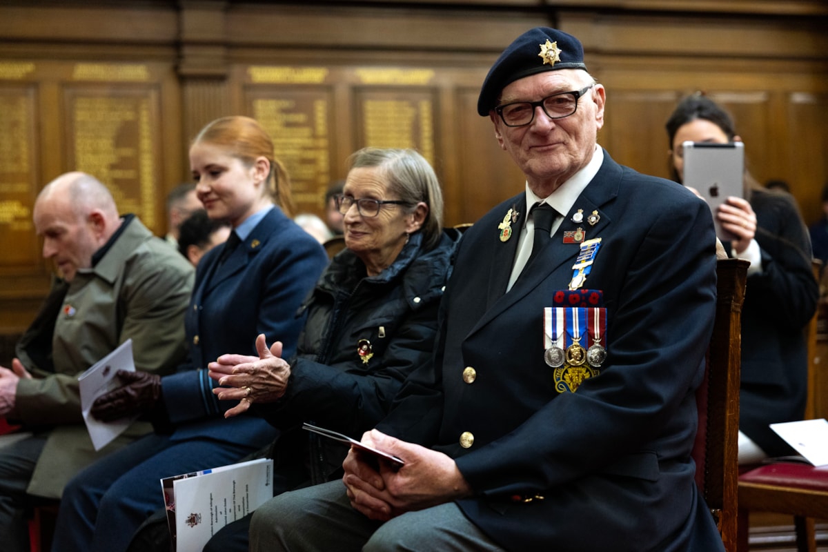 David John Dade at the Freedom of the Borough ceremony