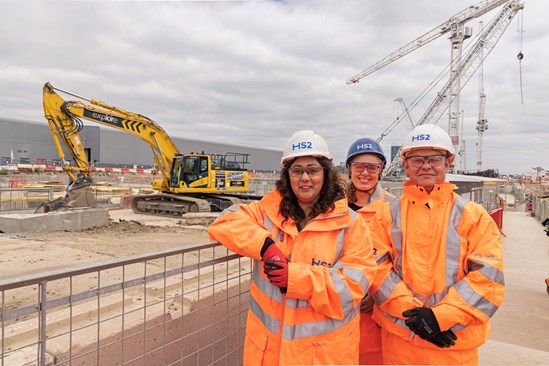 Visit with Minister Nusrat Ghani to HS2's Old Oak Common Station site