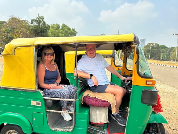 Stephen & Claire Ward as part of their tour to Cubbon Park and Bangalore Palace, India