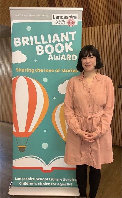 Children's author Susannah Lloyd at the launch of Lancashire School Libraries Service's Brilliant Book Award 2024-3