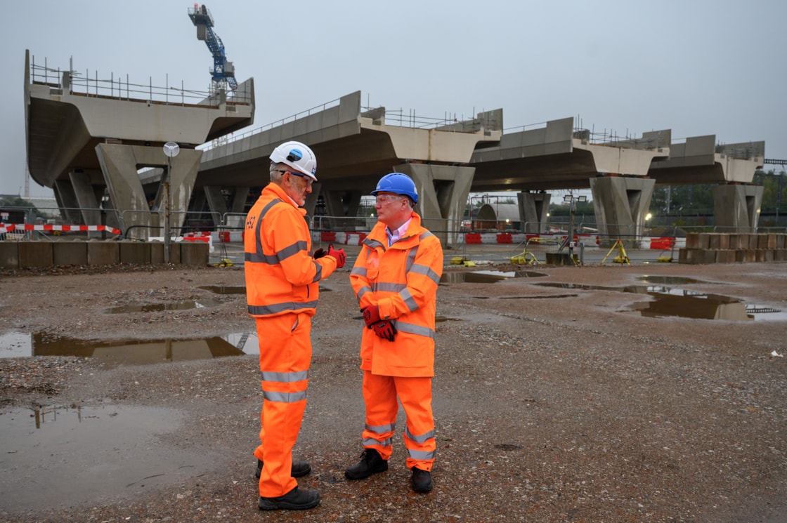 HS2's Huw Edwards with West Midlands Mayor Richard Parker