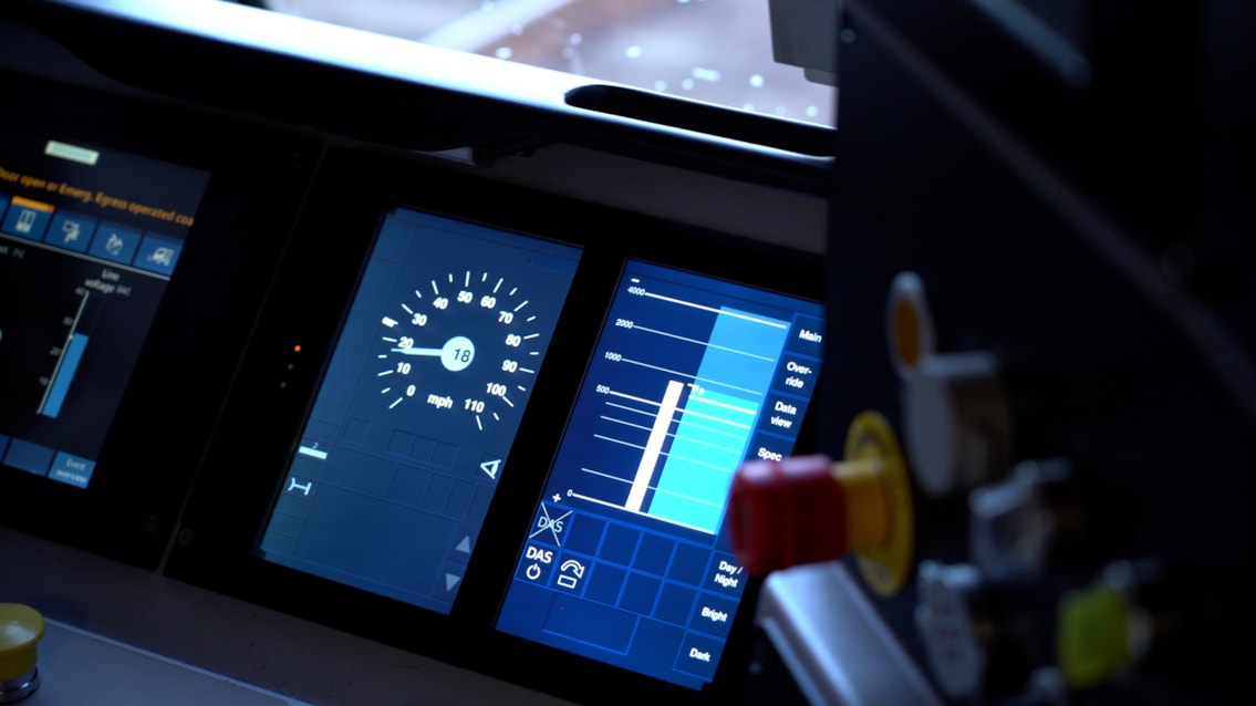 Digital signalling display in driver's cab
