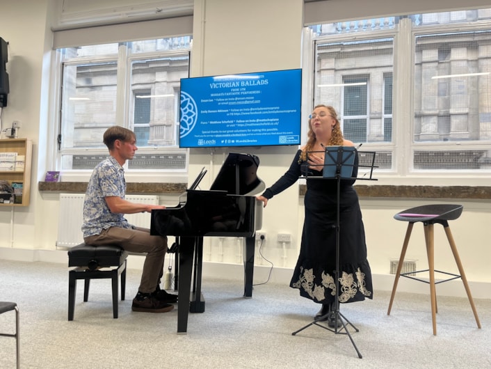 Victorian sheet music recitals: Singer Emily Doreen Atkinson performs some of Leeds Central Library's Victorian sheet music in the building's newly refurbished music library.
The recitals will be taking place as part of Heritage Open Days.