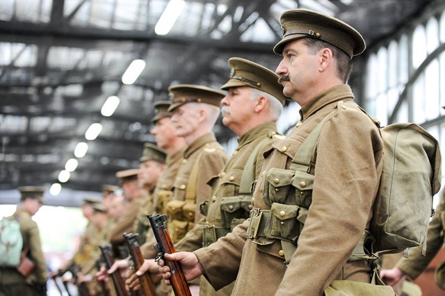 Khaki Chums launch the rail industry's WW1 exhibition in Waterloo Station: Khaki Chums launch the rail industry's WW1 exhibition in Waterloo Station