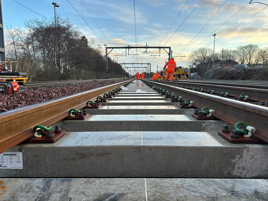 New track laid at Greenhill Junction - Christmas 2023 Rail Works