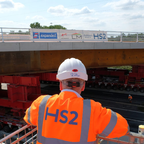 HS2’s M42 bridge move, Solihull, August 2020